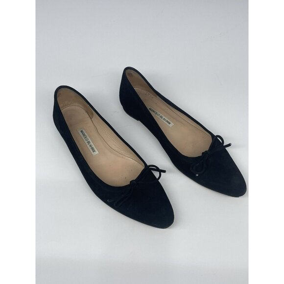 ❌SOLD❌Manolo Blahnik Black Flats - Picture 2 of 7
